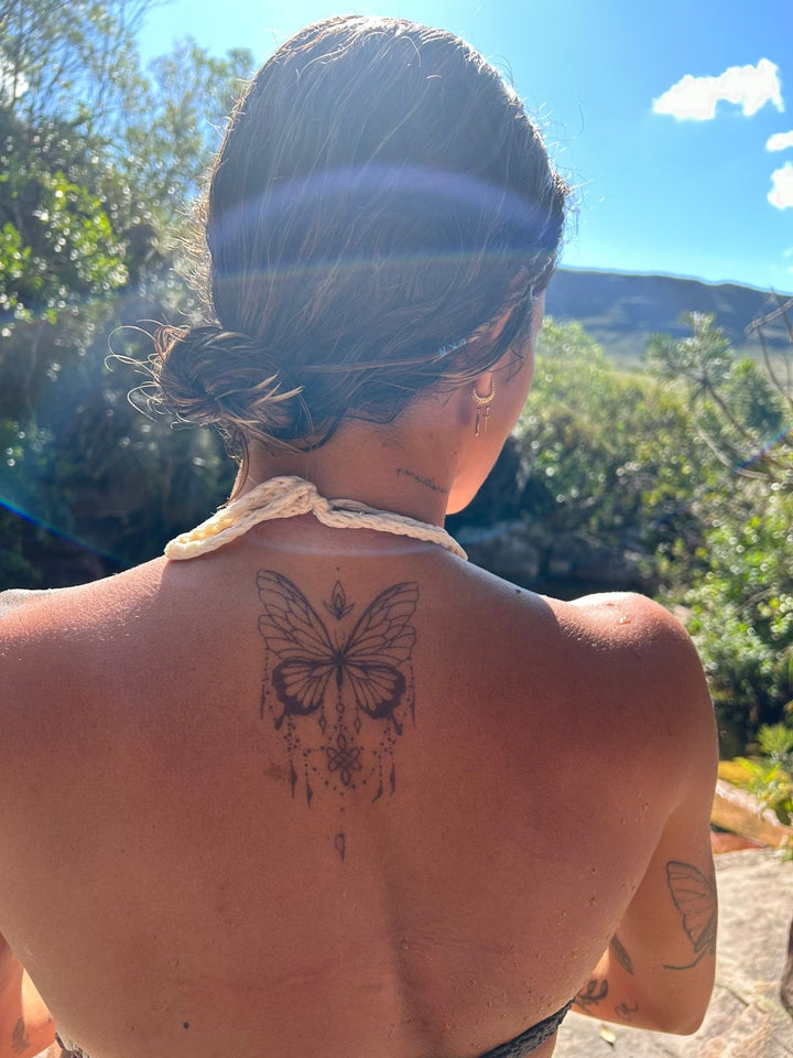 Borboleta com Mandala Semi-Permanente