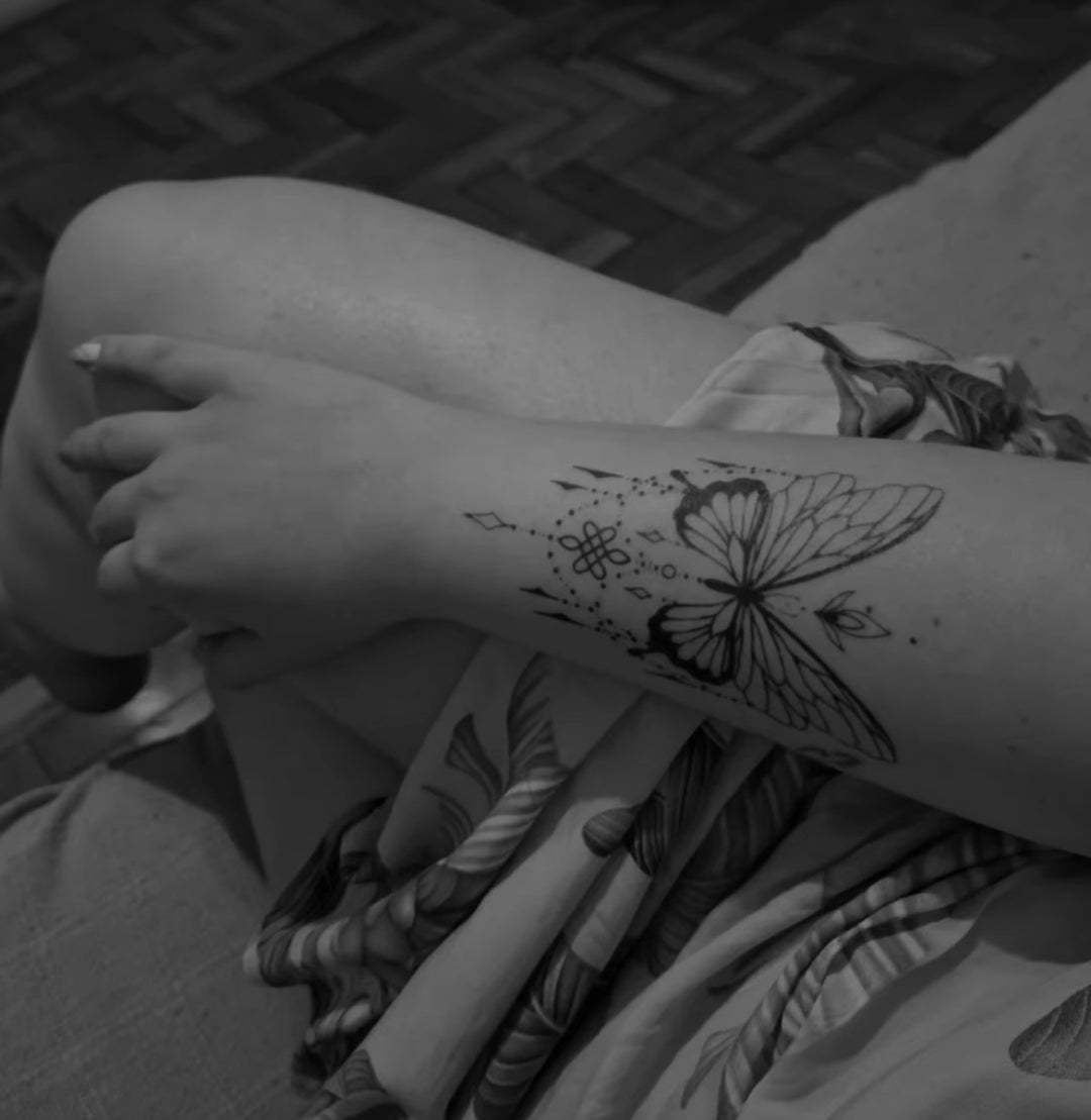 Borboleta com Mandala Semi-Permanente