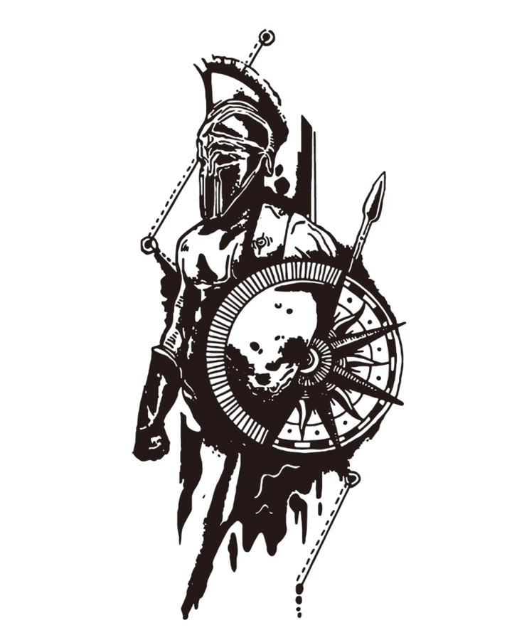 tatuagem semipermanente guerreiro