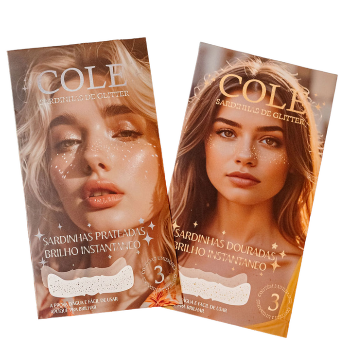 [GOLD] Glitter Freckles - Sardinhas de Glitter Cole | Brilho Instantâneo para Festivais e Verão