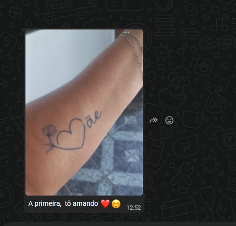 tatuagem semipermanente coração materno presente mãe - foto 4