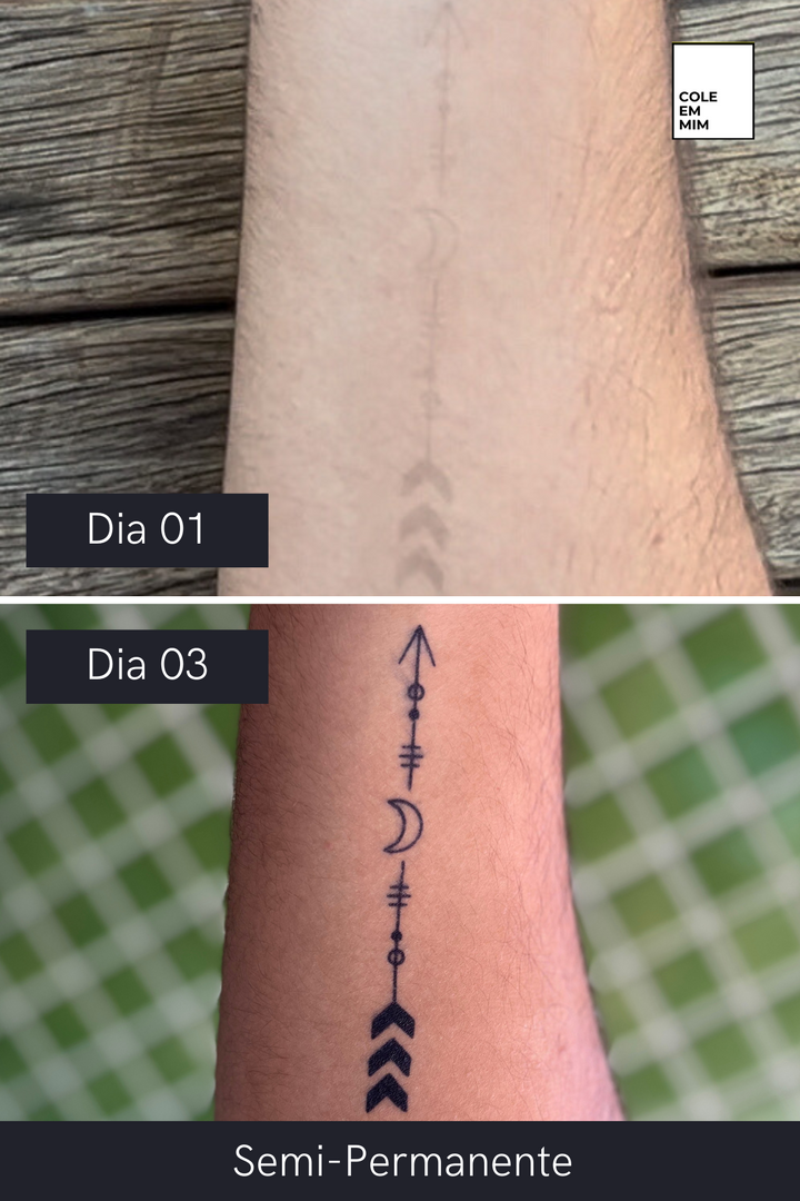 Flecha Geométrica Lua Semi-Permanente