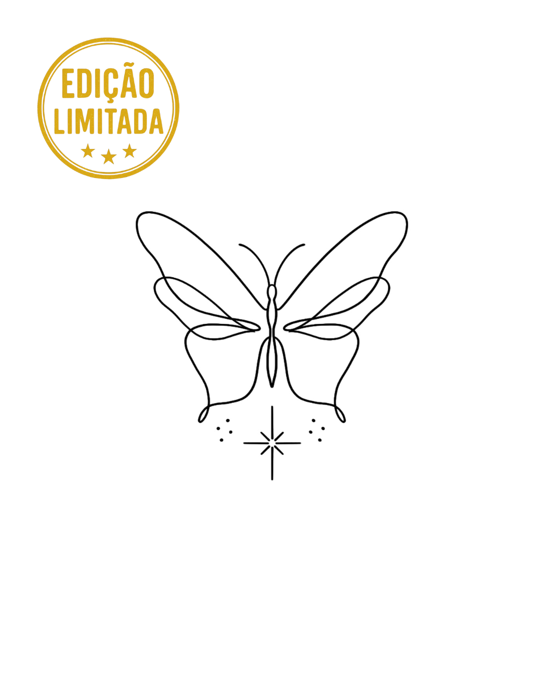 Borboleta Glitter Semi-Permanente
