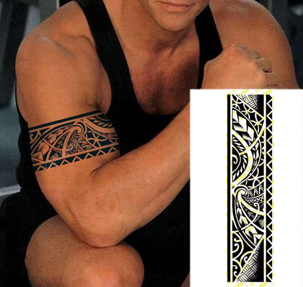 tatuagem semipermanente bracelete tribal