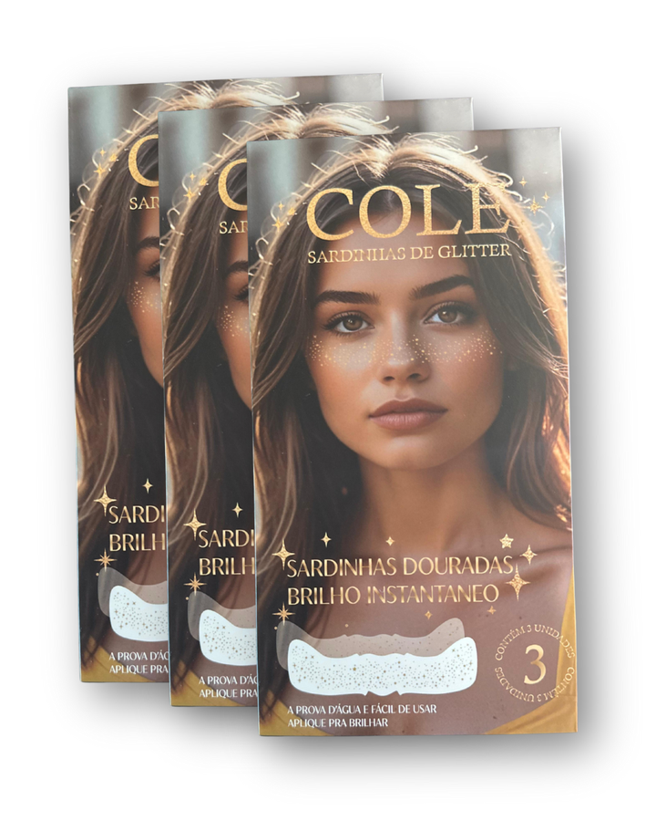 [KIT DOURADA] 9 UNIDADES | Glitter Freckles - Sardinhas de Glitter Cole