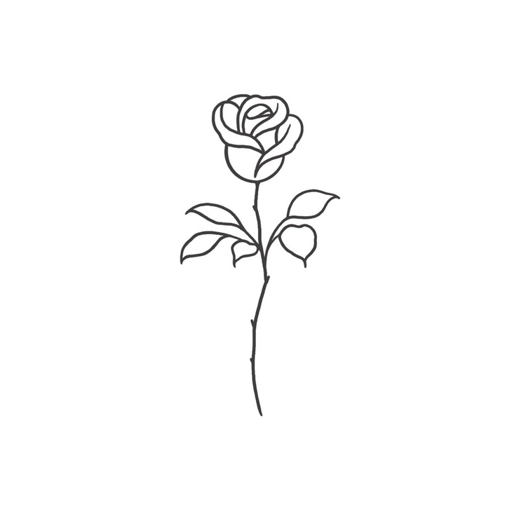 tatuagem semipermanente rosinha linhas