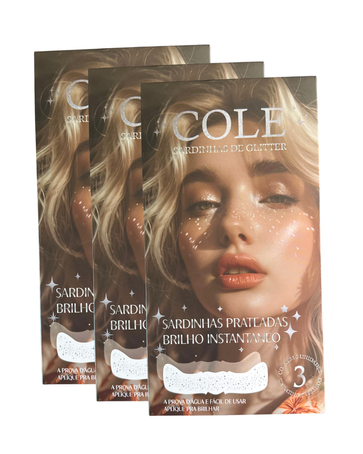 [KIT PRATA] 9 UNIDADES | Glitter Freckles - Sardinhas de Glitter Cole
