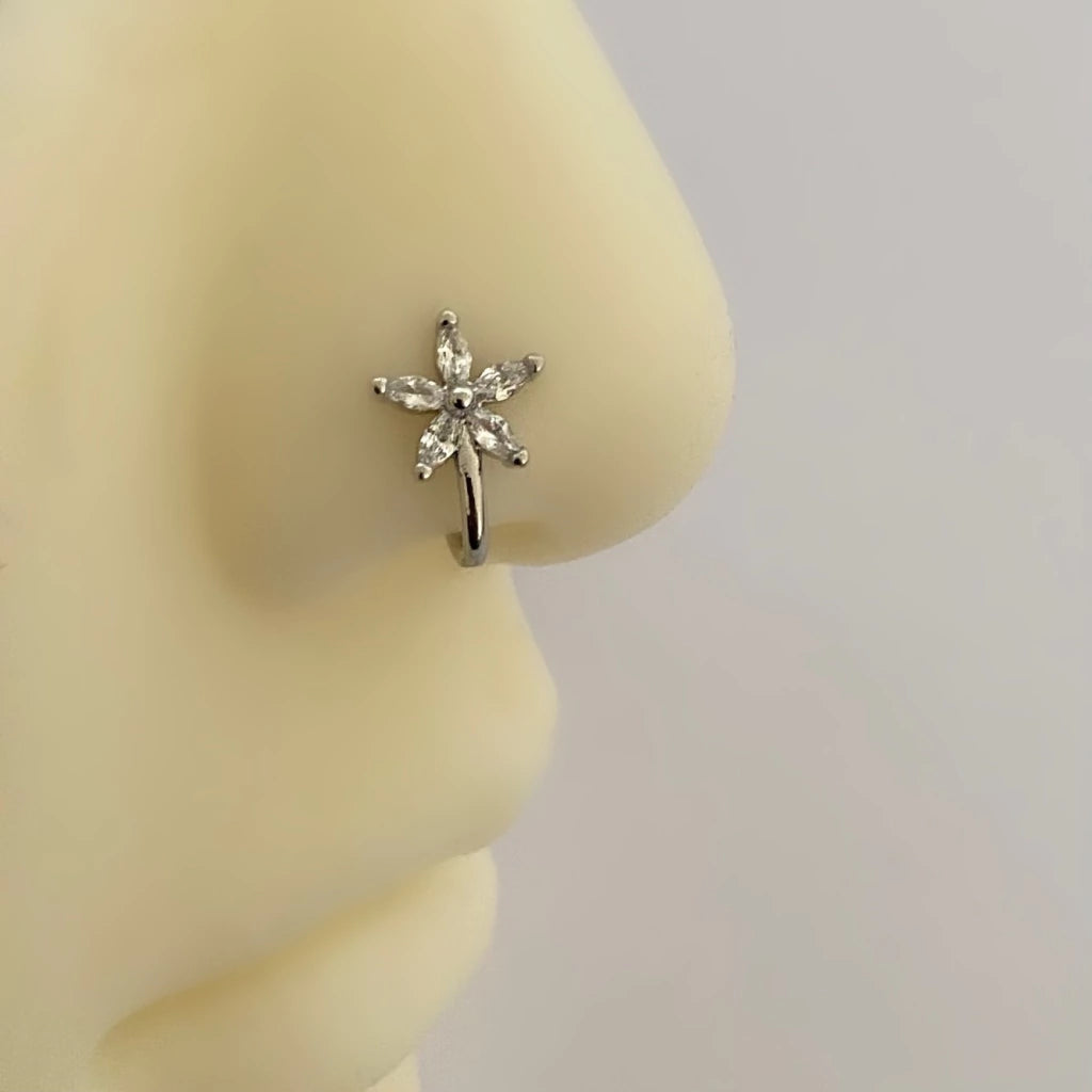 Piercing Fake Nostril Flow Zircônia