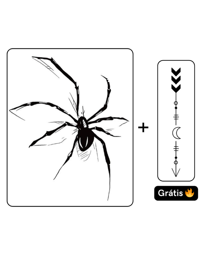 Aranha + Flecha Geométrica Lua