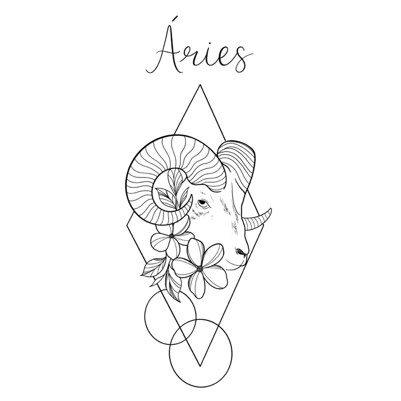 Áries (Nome + Simbolo)